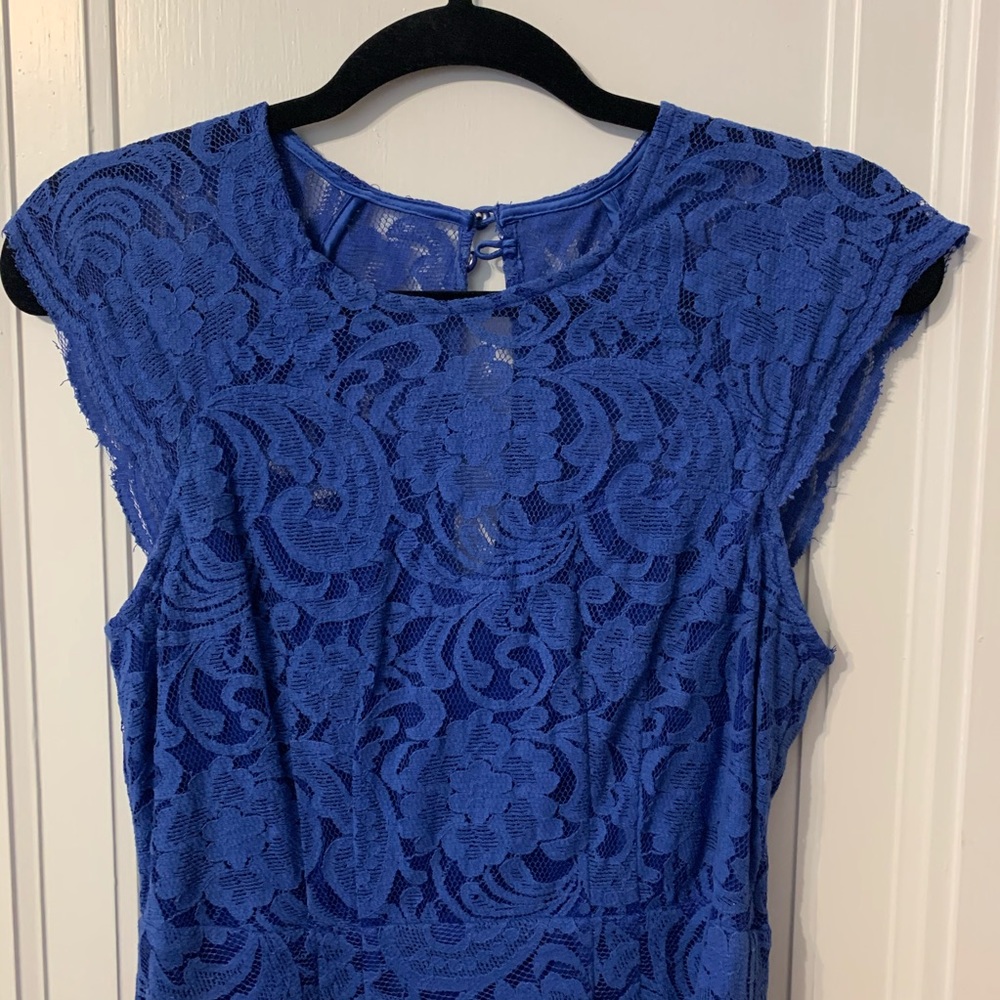 Royal blue lace dress